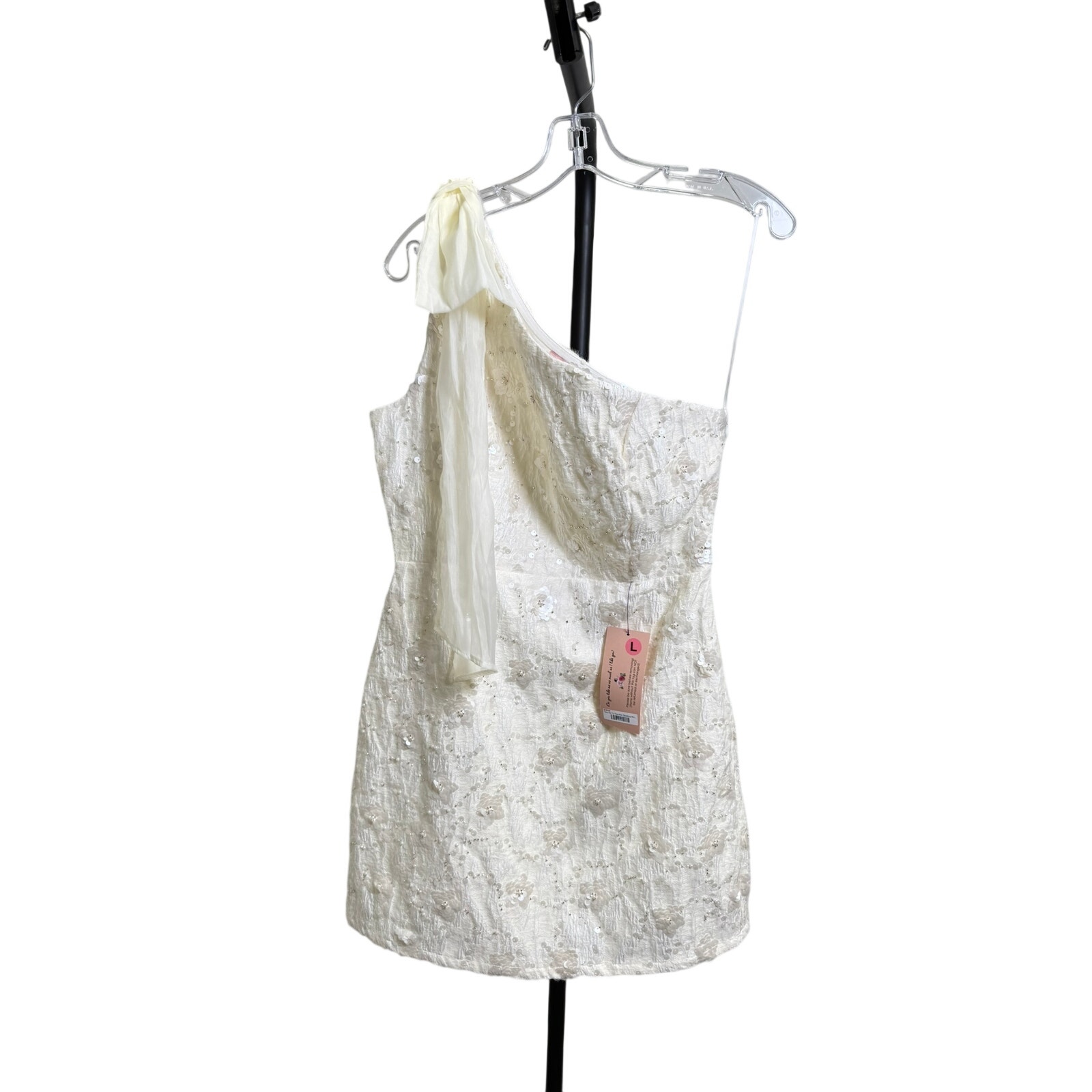 Pippa & Pearl Take Me To The Altar Bridal Beaded Mini Dress Nwt Large — image 2 of 8